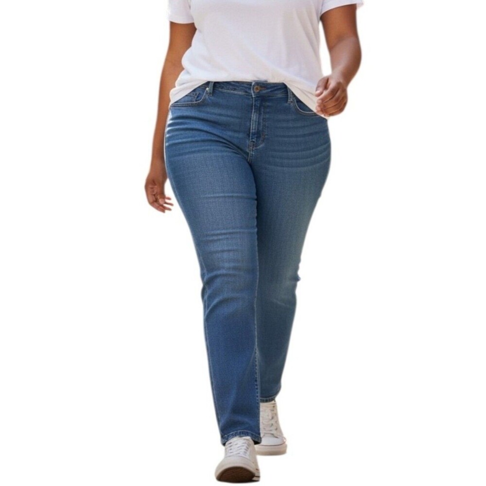 Gloria Vanderbilt Amanda Straight Leg Size 18W Plus Cropped Jeans